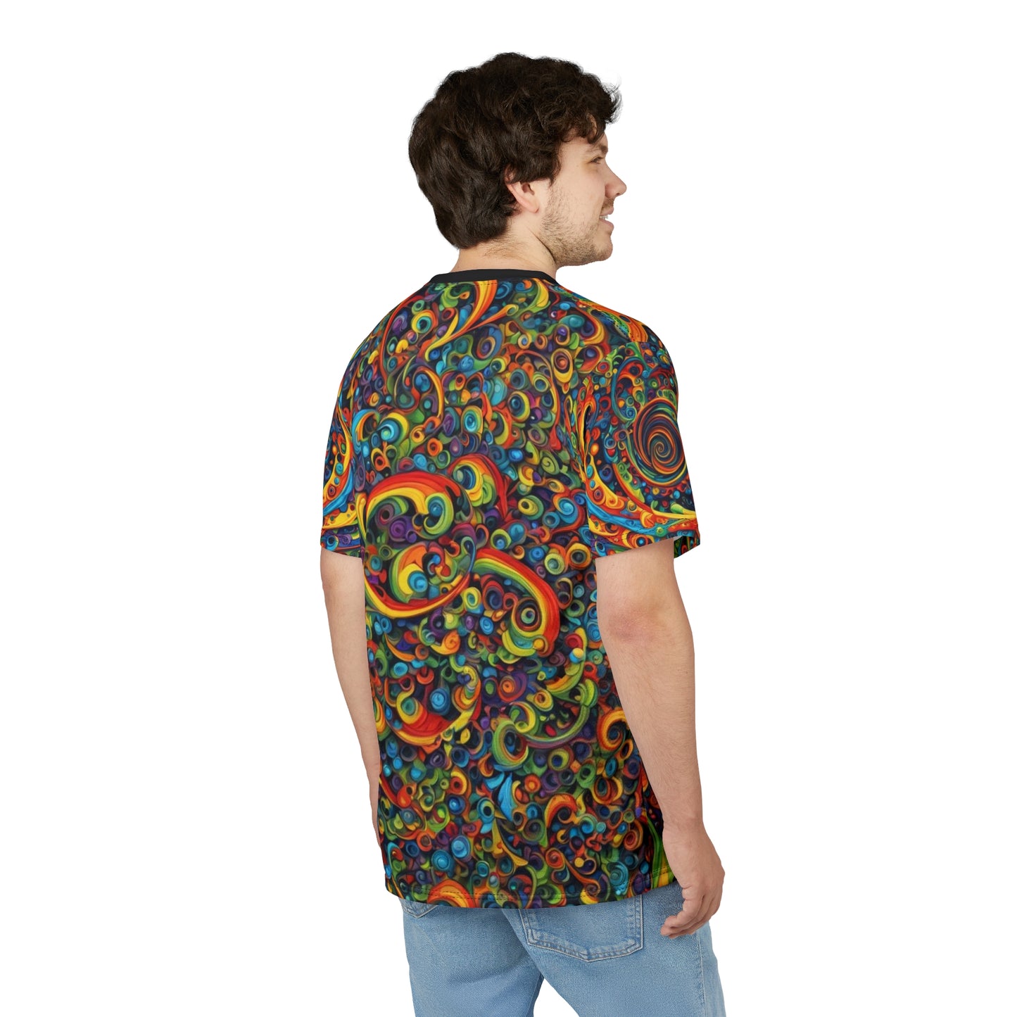 Vibrant Swirl Unisex T-Shirt - Colorful Abstract Design