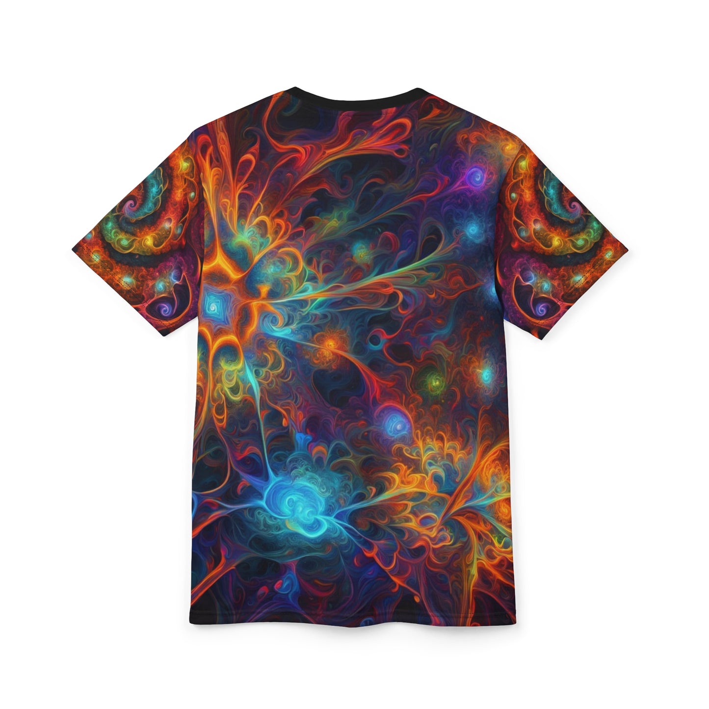 Vibrant Floral Unisex Tee, Psychedelic Art Shirt, Summer Casual Wear, Unique Gift for Art Lovers, Festival Clothing, Colorful AOP T-Shirt