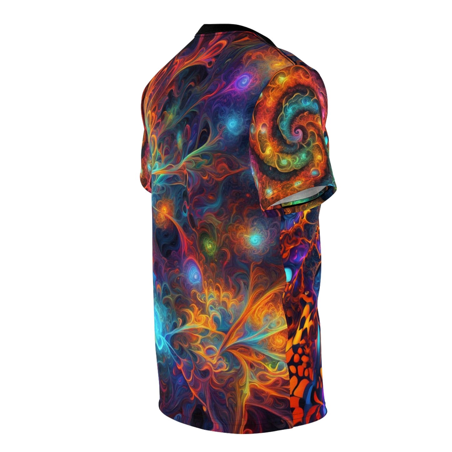 Vibrant Floral Unisex Tee, Psychedelic Art Shirt, Summer Casual Wear, Unique Gift for Art Lovers, Festival Clothing, Colorful AOP T-Shirt