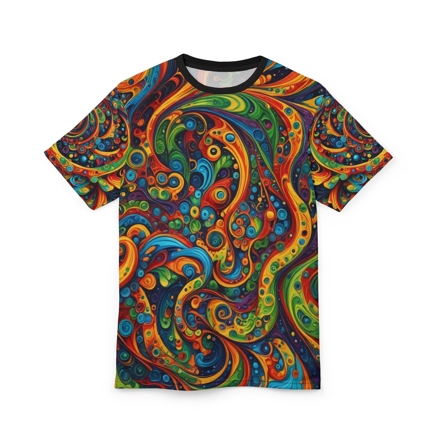Vibrant Swirl Unisex T-Shirt - Colorful Abstract Design