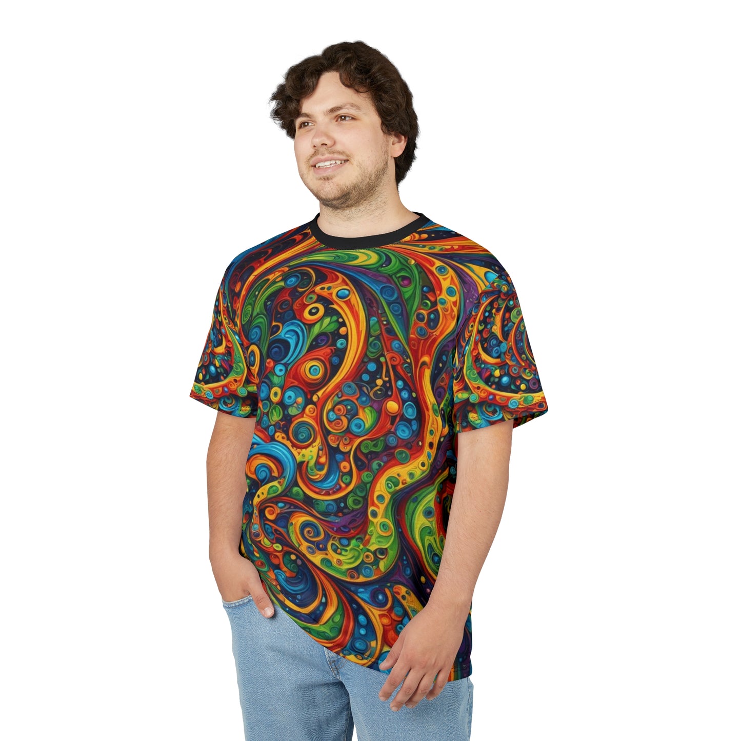 Vibrant Swirl Unisex T-Shirt - Colorful Abstract Design