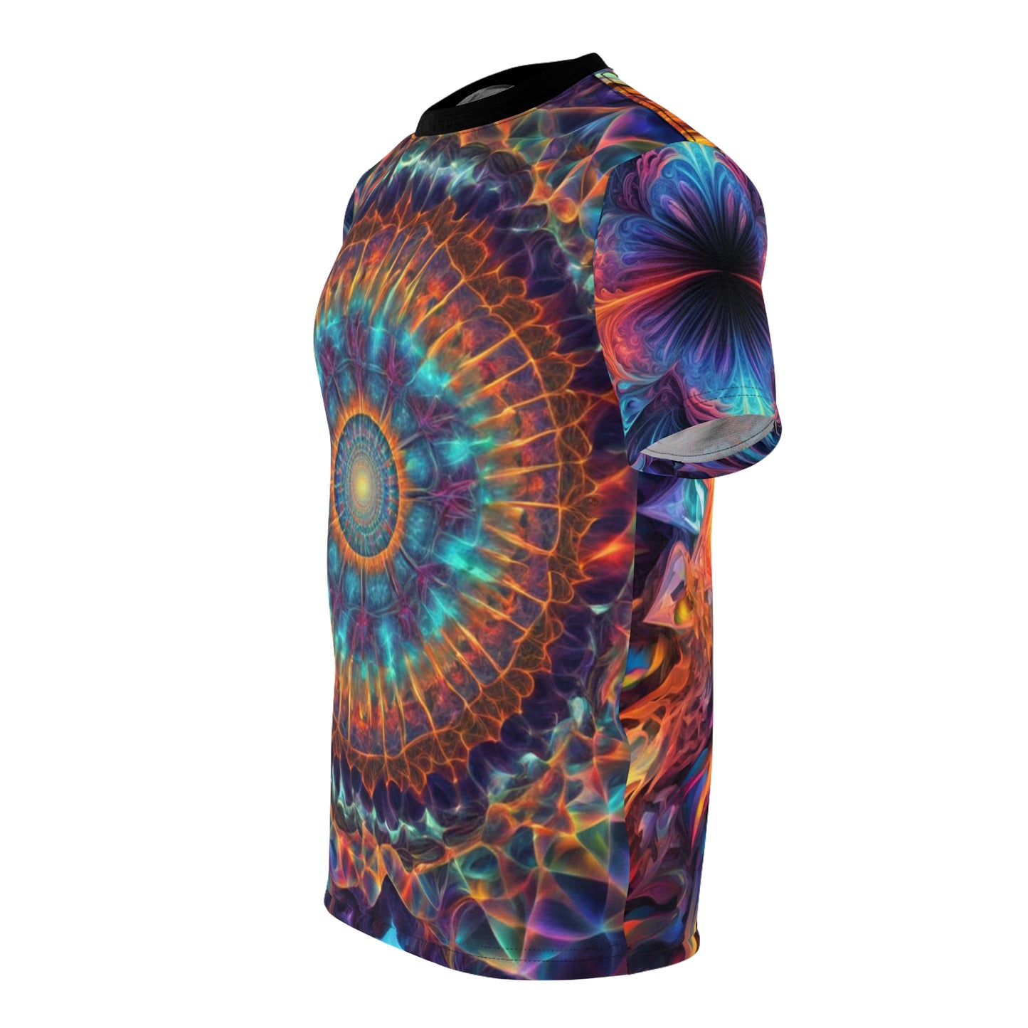 Vibrant Mandala Unisex Tee, Colorful Graphic T-Shirt, Bohemian Style Top, Festival Wear, Unique Gift for Art Lovers