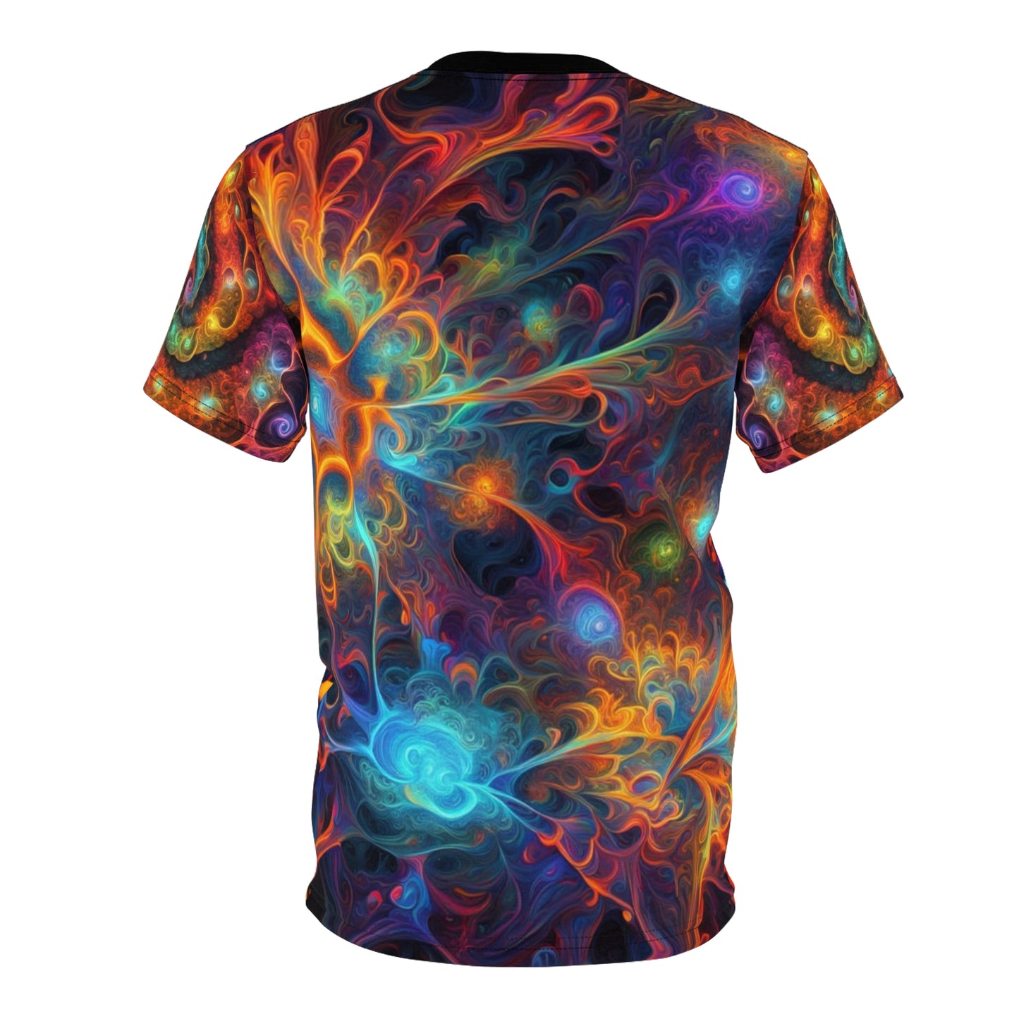 Vibrant Floral Unisex Tee, Psychedelic Art Shirt, Summer Casual Wear, Unique Gift for Art Lovers, Festival Clothing, Colorful AOP T-Shirt