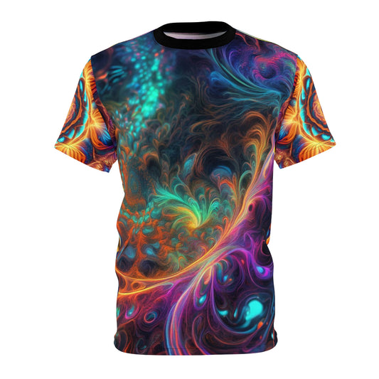 Vibrant Abstract Print Unisex Tee - Colorful, Casual Wear for Art Lovers, Festivals, Everyday Style, Unique Gift