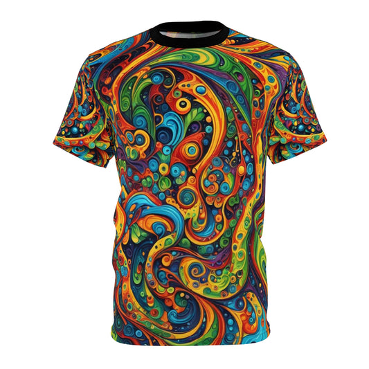 Vibrant Swirl Unisex T-Shirt - Colorful Abstract Design
